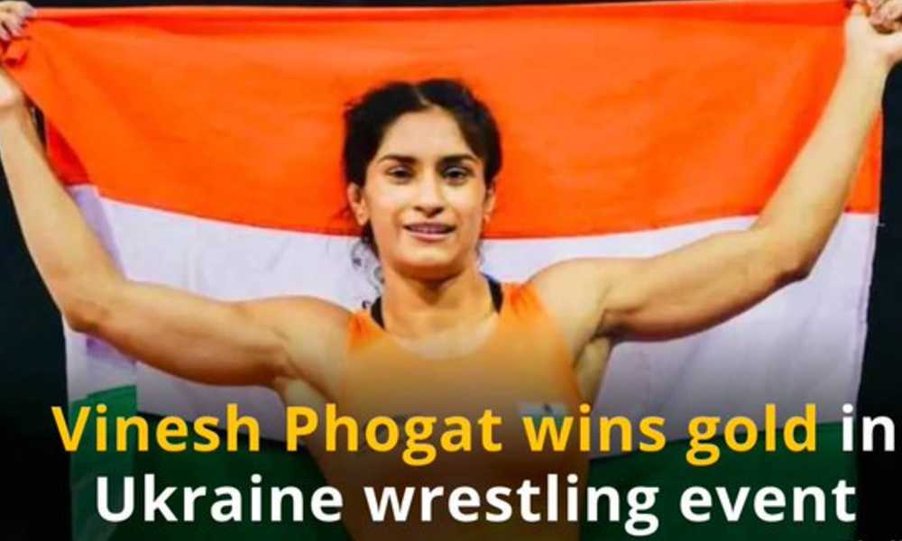 Vinesh Phogat wins gold at Ukraine wrestling event