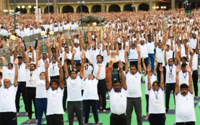 PM Modi leads mass International Yoga Day celebrations from Mysuru